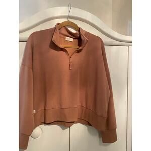 Simply Southern Burnt Orange  Cropped Quarter Zip Size Medium